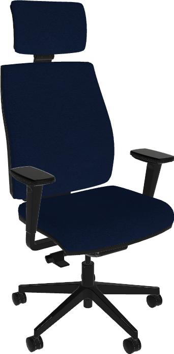 Sitmatic AutoSit.™ 450 LB 24/7 Adjustable High Back Conference Chair with Rocking, Headrest & Adjustable Arms
