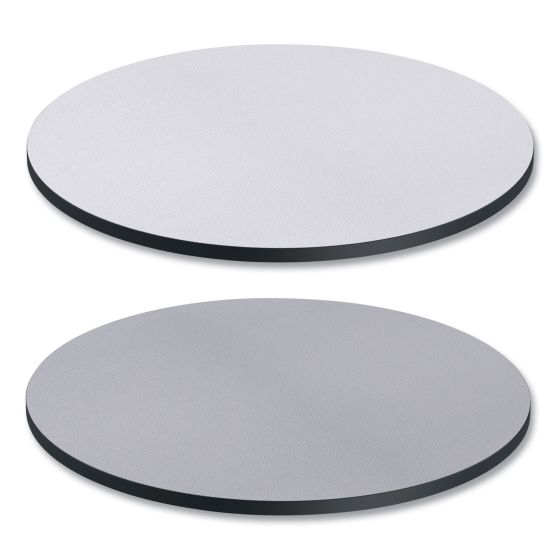 Alera Reversible Laminate Table Top, Round, 35.5" Diameter, White/Gray
