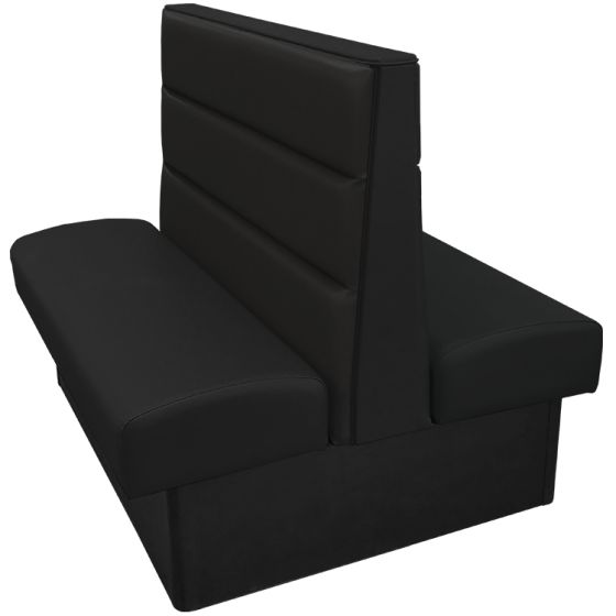 Luther Restaurant Booth with Horizontal Channel Back - Double - 24" W