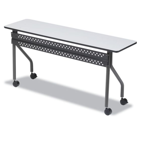 Iceberg OfficeWorks Mobile Training Table, Rectangular, 72" x 18" x 29", Gray/Charcoal