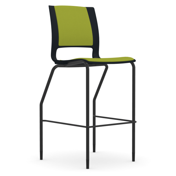 9to5 Seating Vox 300 LB Bar Height Stool, Fully Upholstered, Armless