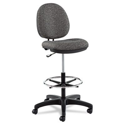 Alera Interval Series Fabric Drafting Stool with Swivel-Gray