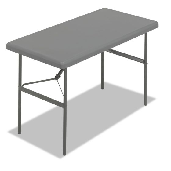 Iceberg IndestrucTable Classic Folding Table, Rectangular, 48" x 24" x 29", Charcoal