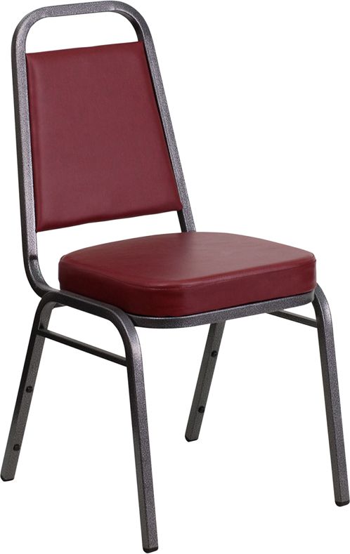 HUSKY Seating® Burgundy Vinyl Commercial Banquet Chair with Thick Seat