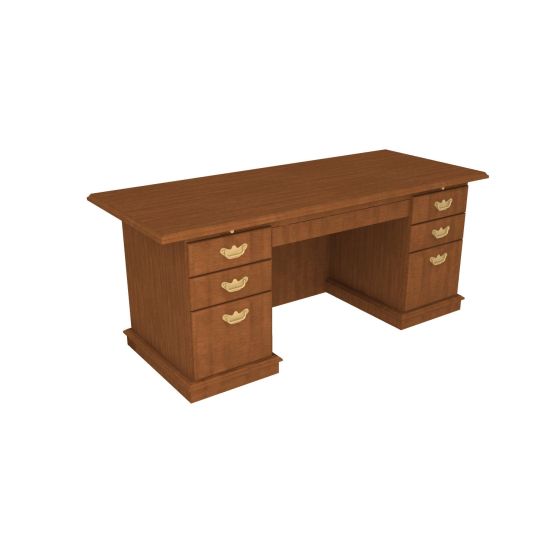 Indiana Furniture Arlington Double Pedestal Straight Desk - 30" x 72"