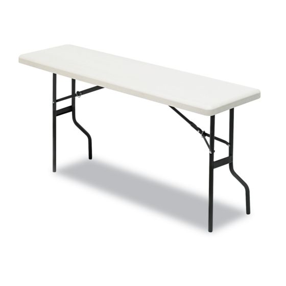 Iceberg IndestrucTable Classic Folding Table, Rectangular, 60" x 18" x 29", Platinum
