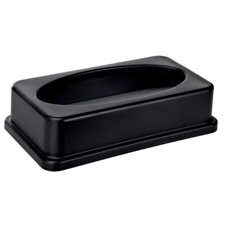 Alpine Industries Black Slim Trash Can Swing Lid