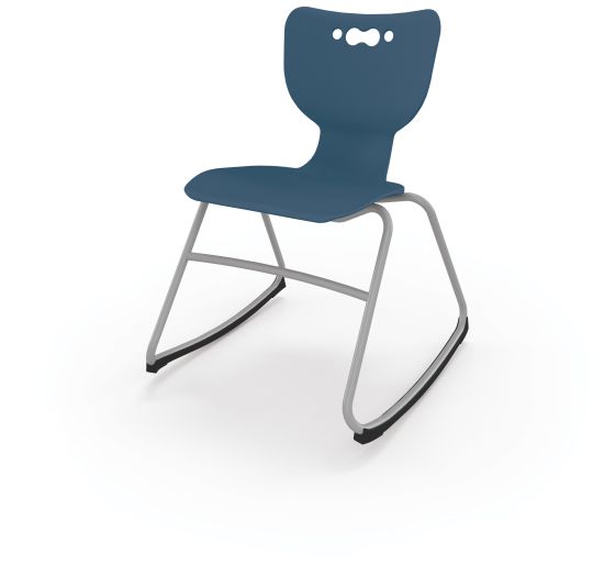 MooreCo Hierarchy Rocker Chair, 16" Height, Platinum Frame, No Arms