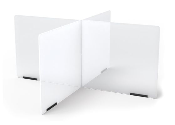 Jonti-Craft See-Thru Table Divider Shields - 4 Station - 35.5" x 35.5" x 16"