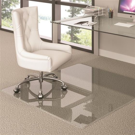 Husky Office® 1000 LB Premium Glass Chair Mat for All Floors, 36" W x 46" D