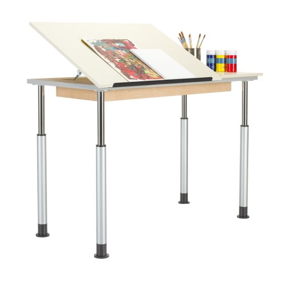 Diversified Spaces Height Adjustable Drawing Table, Single Top