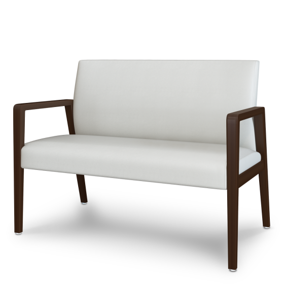Kwalu Valdina Wallsaver 46” Extra Wide 500 LB Commercial Guest Chair with Fixed Short Back
