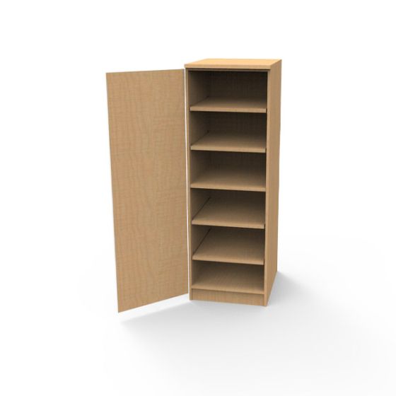 REplay® Modular Tall Cabinet Unit with Left Hinged Single Door, 1 Center Fixed Shelf, 4 Adjustable Shelves, and Adjustable Levelers  - 18"W x 23"D x 72"H