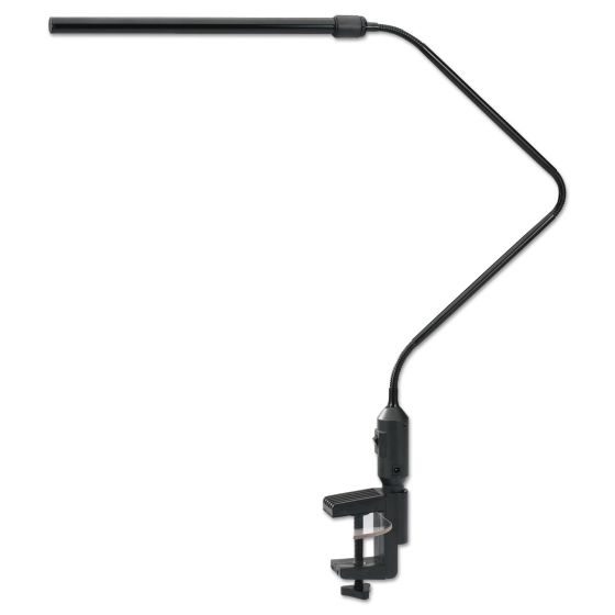 Alera LED Desk Lamp With Interchangeable Base Or Clamp, 5.13w x 21.75d x 21.75h, Black