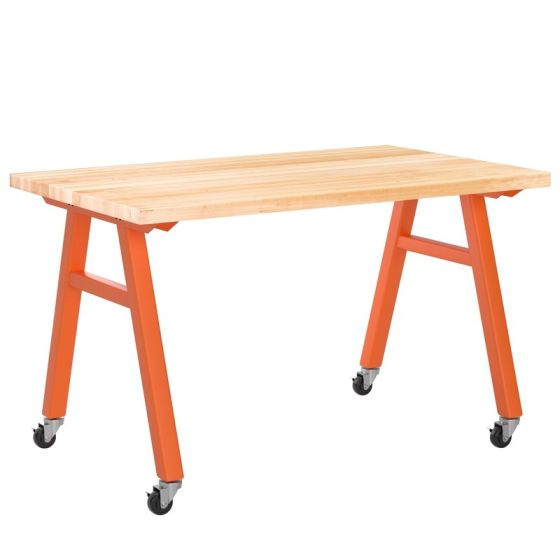 Diversified Spaces Avenuu A-Frame Table, Maple Butcher Block Top, 96" W x 30" D
