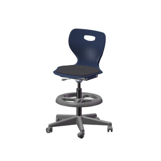 USACapitol Euroflex Extra Tall Lab Chair, Adjustable 22.5" - 32.5"with Foot Ring and Gas Lift