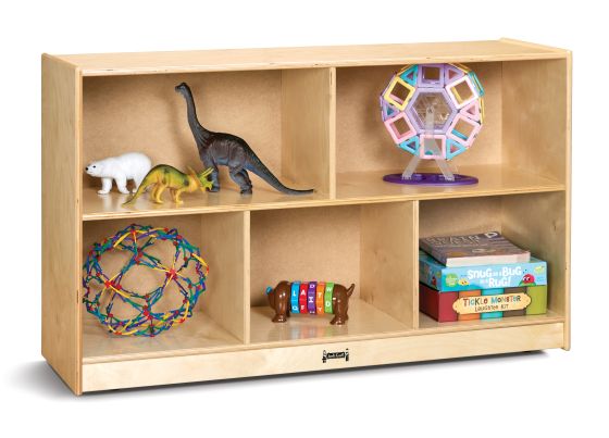 Jonti-Craft Low Single Mobile Storage Unit - 18" Deep - Plywood Back
