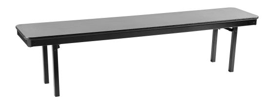 NPS® 15" x 72" Max Seating 1000 LB Folding Bench, Particleboard Core - Custom Laminate Top, Black T-Mold Edge