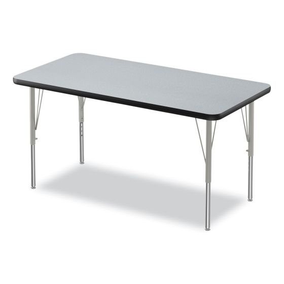 4 PACK Correll Height-Adjustable Activity Tables, Rectangular, 48w x 24d x 10h, Gray Granite