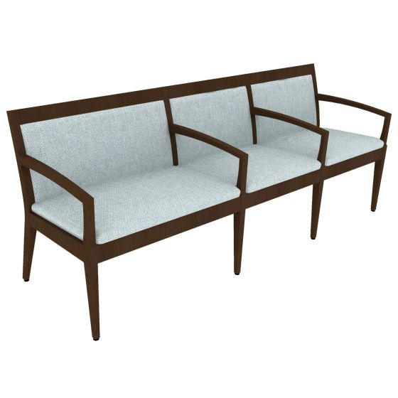 Indiana Furniture Gleem+ 600 LB Tandem Guest Chairs, Bariatric/Single/Single