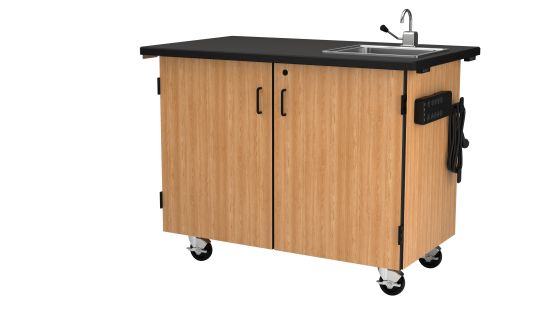 NPS® Mobile Science Cart with Inner Drawers and Shelf, and Sink