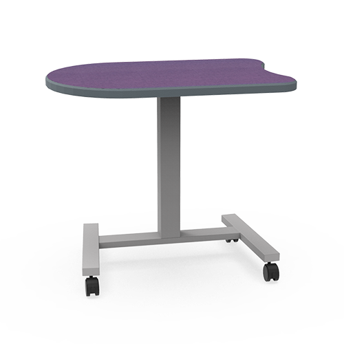 Elevate Hurley 21.5"D x 33"L Height Adjustable Mobile Sit-Stand Student Desk with Beveled Lotz Armor Edge, 28"- 41" H