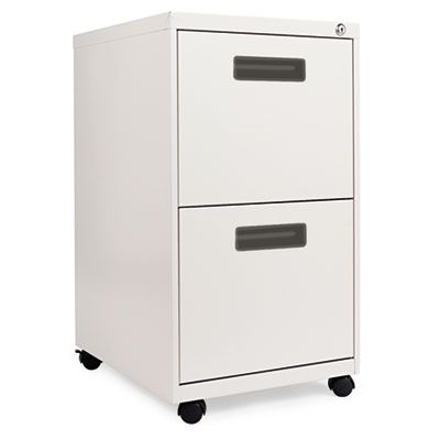 GOGO® Essentials Two-Drawer Mobile Metal Filing Pedestal-Light Gray