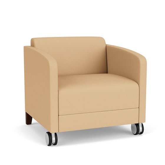 Lesro Fremont® 500 LB Upholstered Guest Chair with Wheels