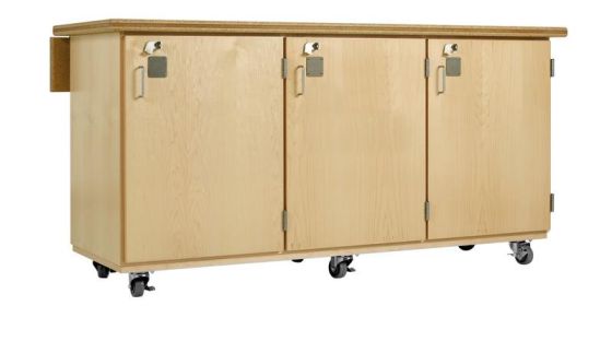 Diversified Spaces Robotics Robot Cabinet, Maple, 72"W x 28" D x 37" H