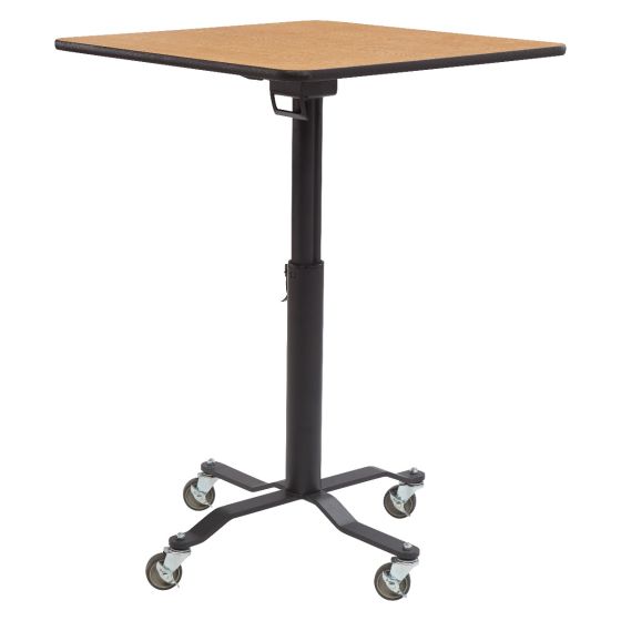 FLEX Commercial Flip-Top Adjustable Height Table with Wheels - 36" Square