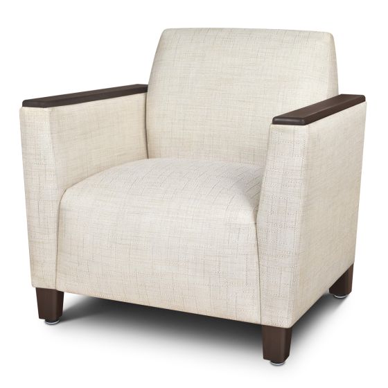 Kwalu Carrara 350 LB Commercial Reception Area Lounge Chair with Arm Caps