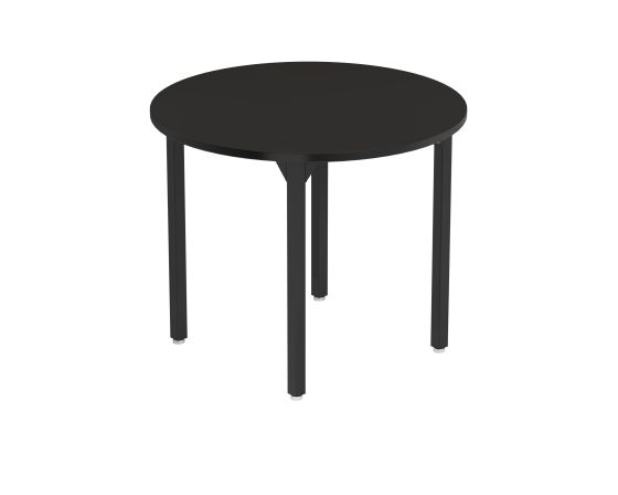NPS® Heavy-Duty Fixed Height Activity Table, 42" Round, MDF Core/ProtectEdge, Black Legs