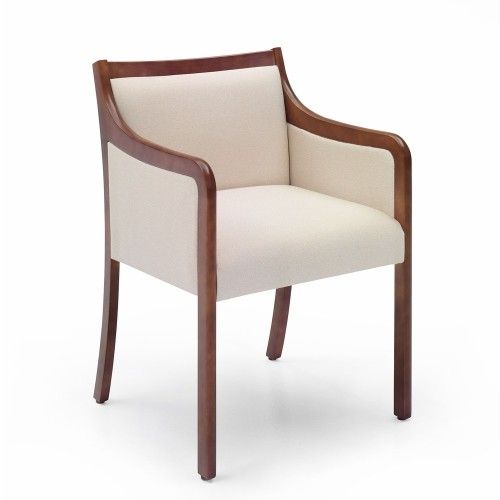 Indiana Furniture Brea 275 LB Guest Chair with Wood Framed Back, Closed Arms