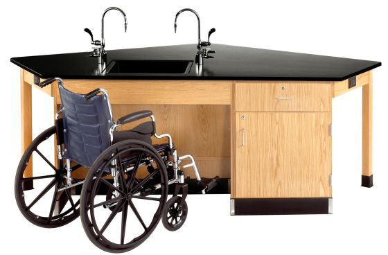 Diversified Spaces Forward Vision I with Fixtures, Cabinet, & Drawer - ADA, Epoxy Top