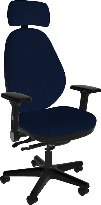 Sitmatic GoodFit® Comfort Memory Foam 450 LB 24/7 Operator Chair with Adjustable High Back, Headrest, Fold-Away Arms & Seat Slider
