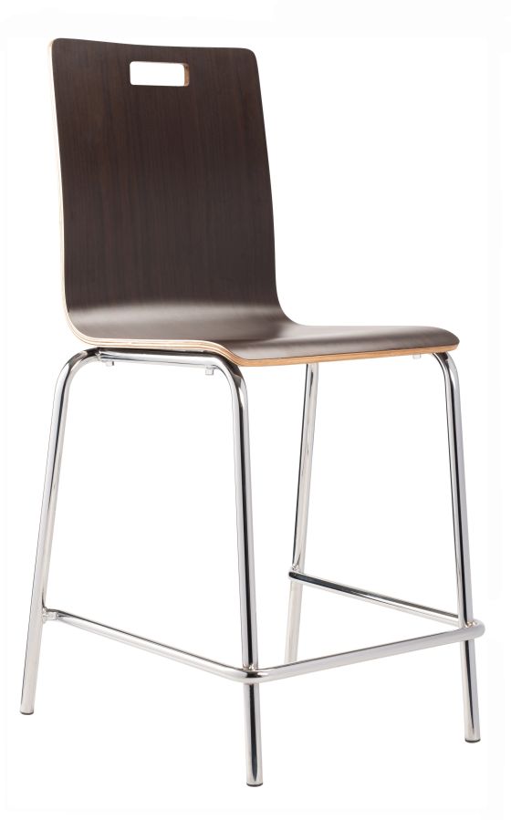 National Public Seating Bushwick Café Stool, Counter Height, Espresso- Model BCM21