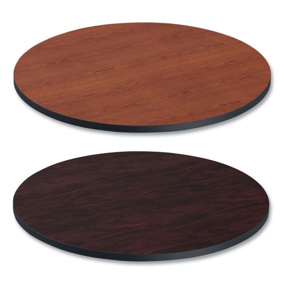 Alera Reversible Laminate Table Top, Round, 35.5" Diameter, Medium Cherry/Mahogany