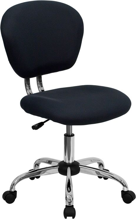 Contemporary Swivel Task Chair with Heavy Duty Chrome Base-Gray
