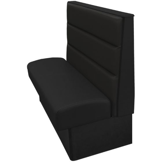 Luther Restaurant Booth with Horizontal Channel Back - Single - 72" W