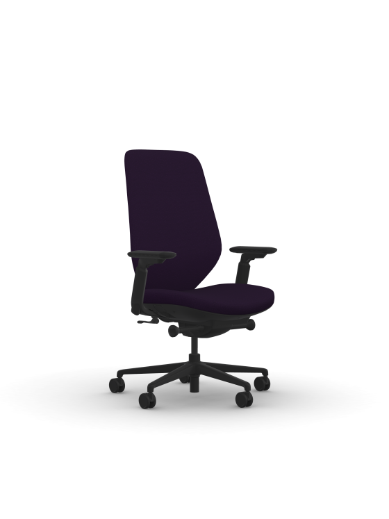 9to5 Seating Tori High-Back 300 LB Office Chair, Deluxe Sychro Tilt Control, Upholstered Back, Height and Width Adjustable Arms
