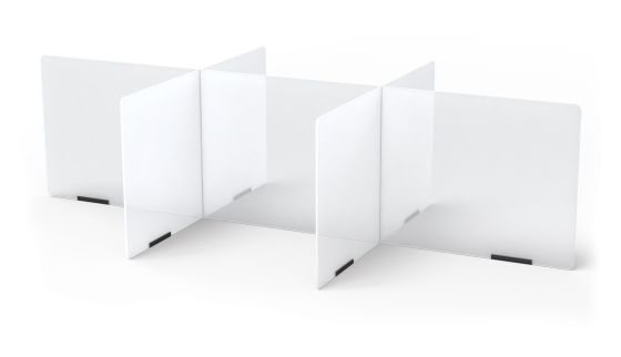 Jonti-Craft See-Thru Table Divider Shields - 6 Station - 58.5" x 29.5" x 16"