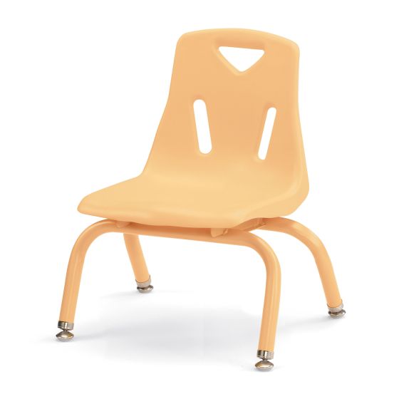 Berries Stacking Chair with Powder-Coated Legs - 8" Ht - Camel