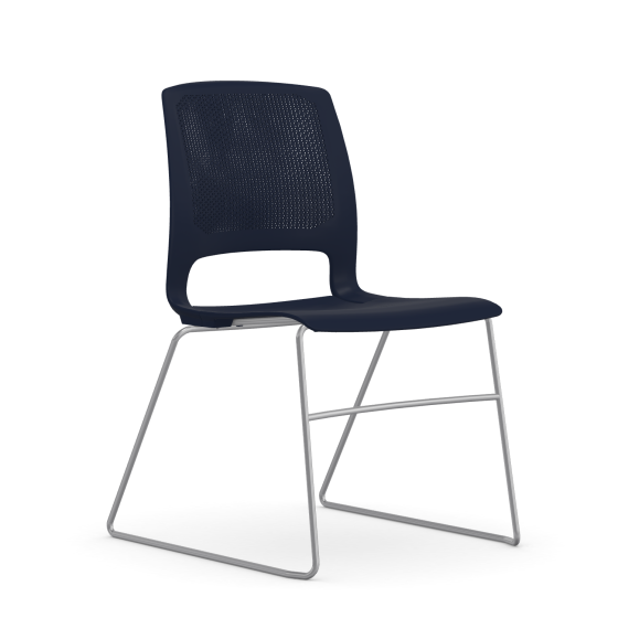 9to5 Seating Dash All Plastic Sled Base Stacking Armless 300 LB Guest Chair