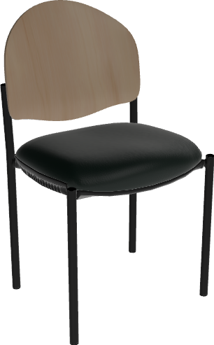Sitmatic Jack™ 450 LB Multi-Purpose Stack Chair with Wood Back