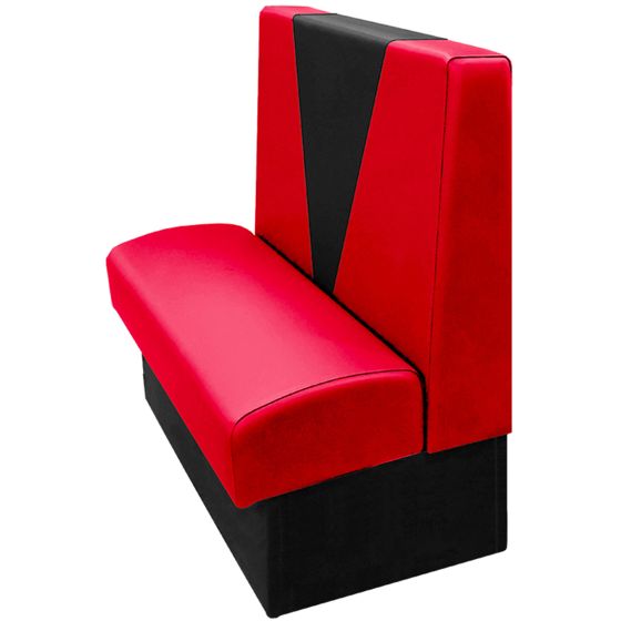 Clarke "V" Accent Back Retro Restaurant Booth - Single - 24" W