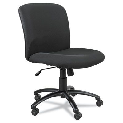Safco Big & Tall 500 lb Black Fabric Mid-Back Office Chair
