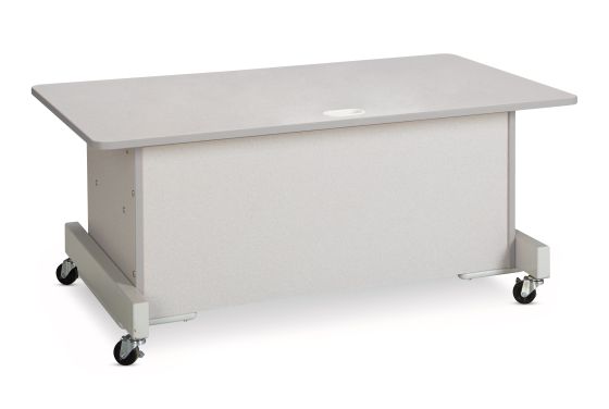 Rainbow Accents Apollo Single Computer Desk   - Gray