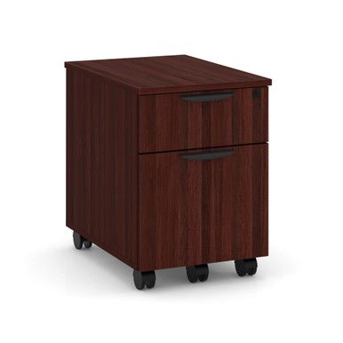 OS Laminate Mobile Box and File Pedestal, Mahogany