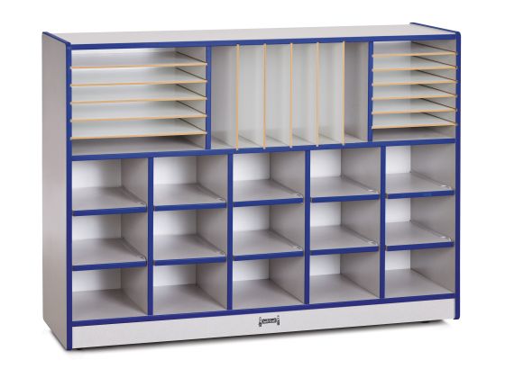 Rainbow Accents Sectional Cubbie-Tray Mobile Unit - without Trays - Blue