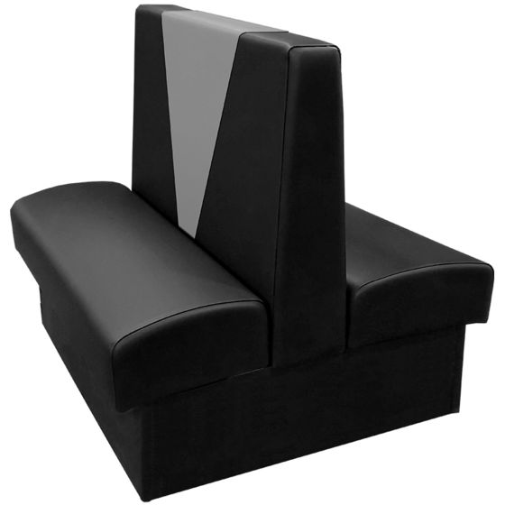 Clarke "V" Accent Back Retro Restaurant Booth - Double - 24" W